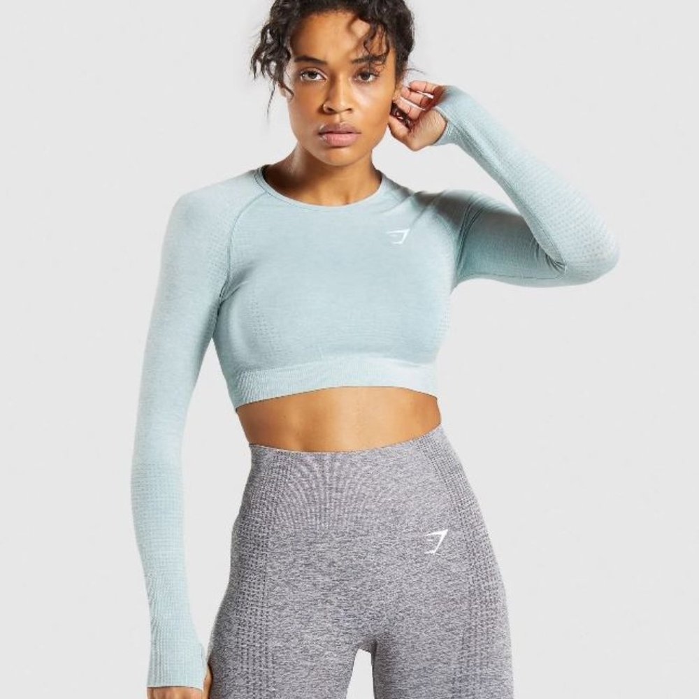 NWT Gymshark Vital Long Sleeve Crop (Green)